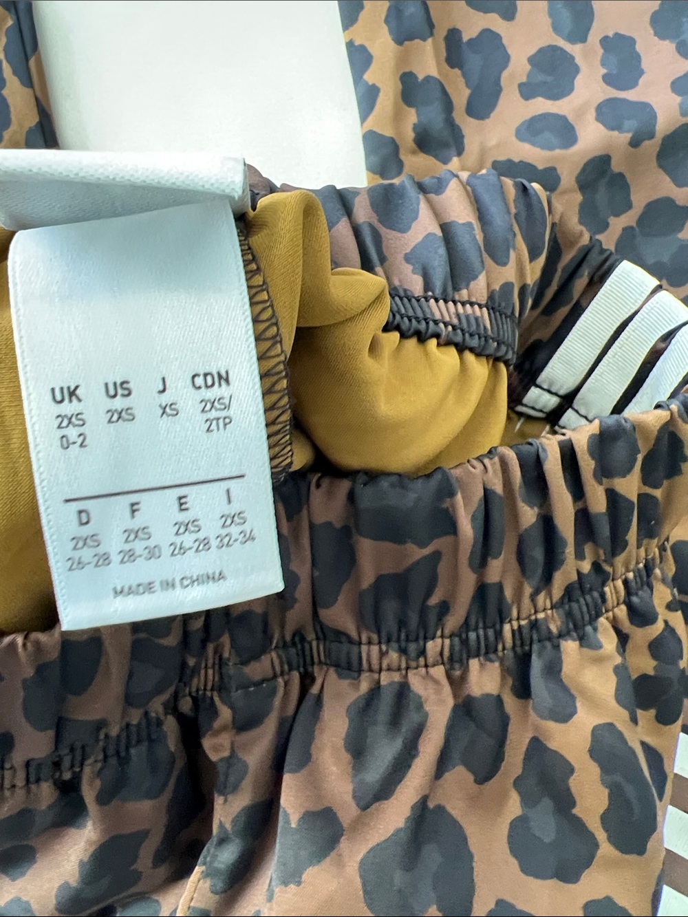 Adidas Leopard Firebird Oversized Double Stripe Track Pants XXS - Picture 9 of 9